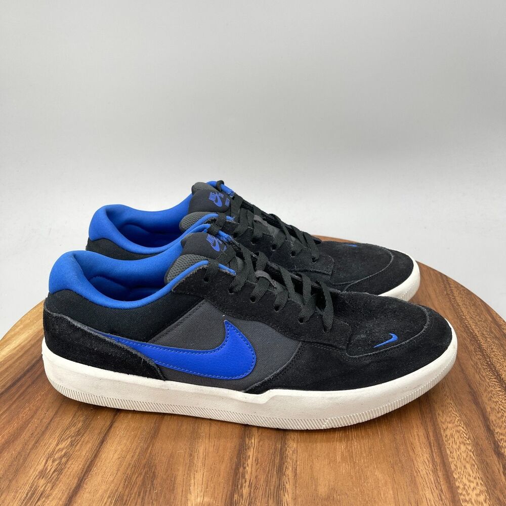 Nike SB Force 58 Shoes Mens Size 12 Black Suede Casual Skate Comfort Sneakers